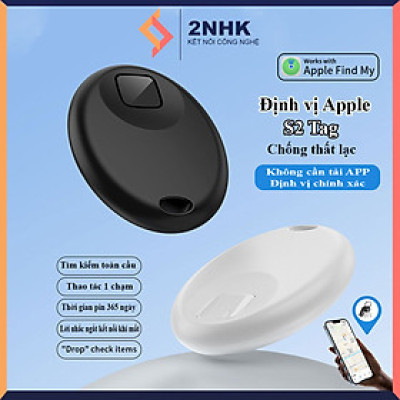 Thiết bị định vi toàn cầu GPS S2 Tag dành Apple Find My, định vị chính xác vị trí đồ vật, thú cưng, chìa khóa, xe cộ -  Hàng chính hãng/Hàng nhập khẩu