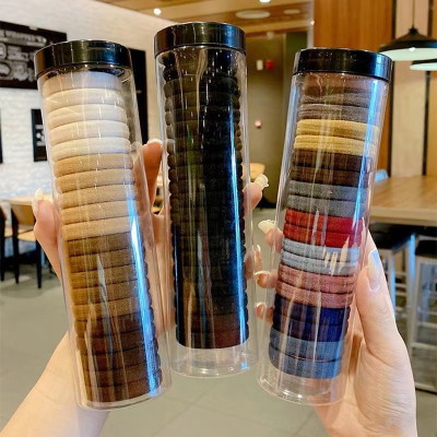 Hộp 20 Thun Cột Tóc Size To Nhiều Màu Sắc Co Giãn Mềm Mại Phong Cách Hàn Quốc Có Hộp Đựng Đẹp Mắt, Chun Buộc Tóc Nữ Dễ Thương Phong Cách