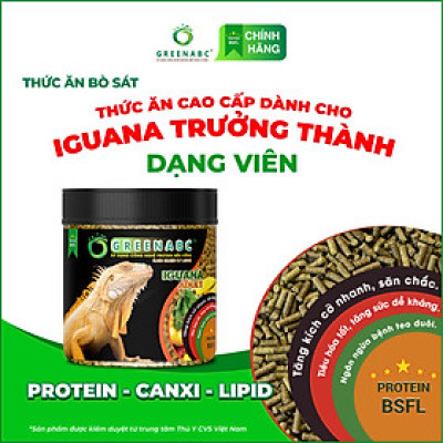 Thức ăn bò sát IGUANA Trưởng Thành dạng VIÊN GREENABC - Rồng Nam Mỹ Trưởng Thành từ 1m trở lên - Hộp 360g