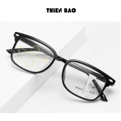Kính lão thị, viễn thị Đa tròng, đa tiêu cự nhìn mọi khoảng cách KDT01 Nam nữ đọc sách báo đi đường siêu bền êm ái