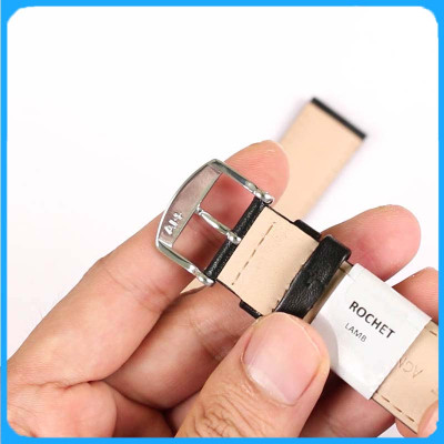 Dây Da Đồng Hồ ZRC Pháp Dòng SCREEN Da Bê Màu Đen