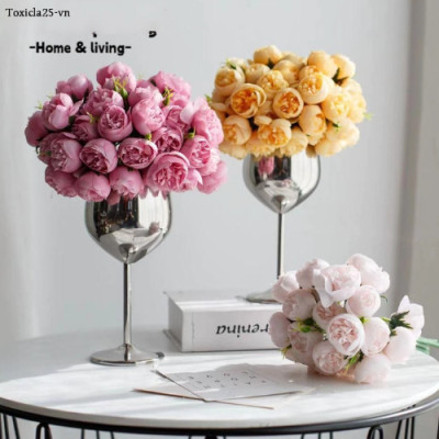 Bó Hoa Hồng 27 Bông Nhân Tạo Hoa Camellia Hoa Mẫu Đơn Hoa Hồng Hoa Cô Dâu Cho Tiệc Cưới Văn Phòng Trang Trí Nhà Cửa - HÀNG CHÍNH HÃNG MINIIN