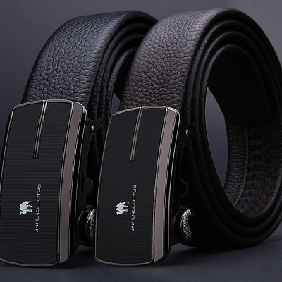 Thắt lưng nam da bò nguyên chất mặt khóa tự động hợp kim cao cấp phong cách cá tính