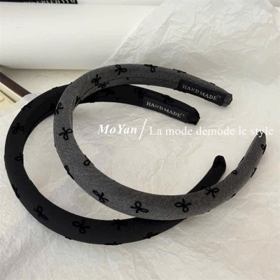 SET 2 BỜM TÓC HÌNH NƠ ĐEN XÁM