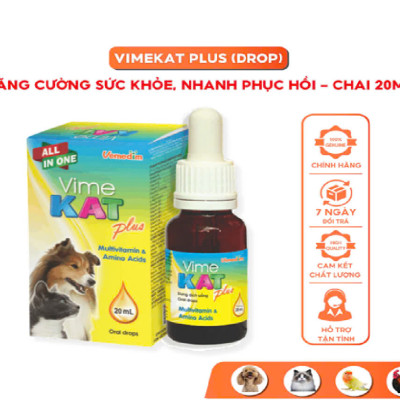 Vemedim Vimekat plus Bổ Sung Vitamin Tăng Sức khỏe, Nhanh Phục Hồi cho Chó Mèo, Chim Cảnh, Gà đá
