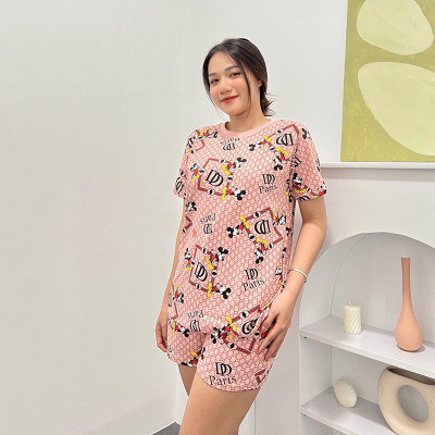 Đồ bộ nữ mặc ngủ mặc nhà DN1 - Set bộ đồ mạc nhà quần ngắn - Đồ bộ mặc nhà - Đồ thun cotton mặc nhà