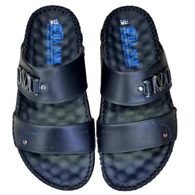 Dép nam quai ngang HÀ NAM da bò thật cao cấp DN2073