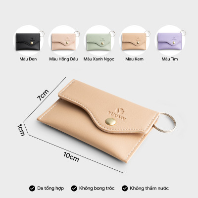 Ví Yuumy ( Thời trang nữ đựng namecard đa năng - Móc khóa da Seasand YMK24 )