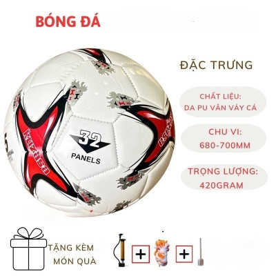 Quả bóng đá ngoại hạng Anh - Banh bóng đá da số 5 - Tặng bơm, kim bơm và túi lưới