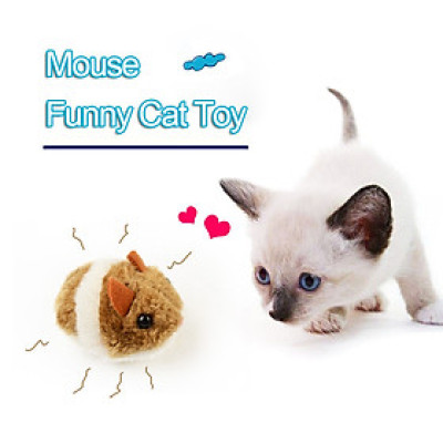 Đồ chơi trêu mèo con chuột chạy lên dây cót - GENYO cat toy 032 ( màu giao ngẫu nhiên )