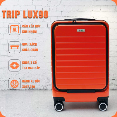 TẶNG TÚI ĐỰNG GIÀY + THẺ TAG - Vali có ngăn đựng Laptop TRIP LUX90 size 20inch - Hàng chính hãng