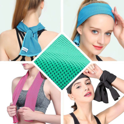 Khăn Lạnh Thể Thao Làm Mát,Thấm Hút Mồ Hôi Đa Năng MÀU XANH