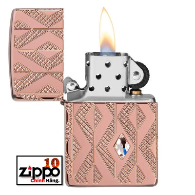 Bật lửa ZIPPO 49702 Armor Geometric Diamond Pattern Design - Chính hãng 100%