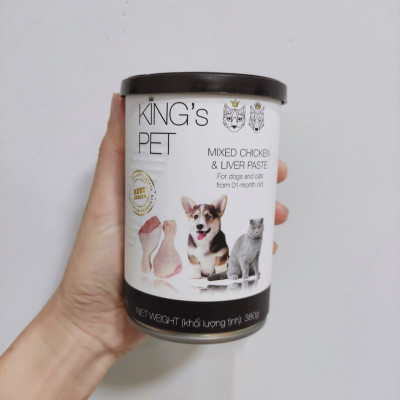 Thức Ăn Ướt Pate Cho Mèo, Pate Mèo KingsPet Lon 380g