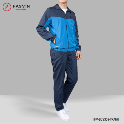 Bộ quần áo gió nam 2 lớp FASVIN BC23594.HN vải thể thao cao cấp lót vải thun hàng chính hãng