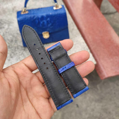Dây đồng hồ da cá sấu thật 