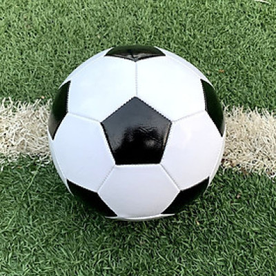 Quả Bóng Đá số 4 Da 3 lớp, Banh da bóng đá trắng đen dùng cho sân cỏ mini nhân tạo