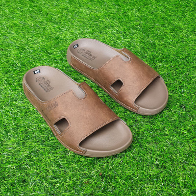 Dép nam siêu nhẹ bản ngang chữ H da bò mềm mại Trường Hải DN158