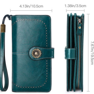 Ví Da Bò Cầm Tay Dáng Dài Thời Trang cao cấp Cho Nữ phong cách mới