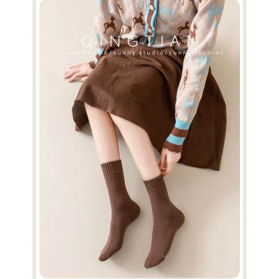 Combo 5 đôi Tất nữ lót lông cổ cao ấm áp giữ nhiệt, siêu giữ nhiệt tránh rét đại hàn