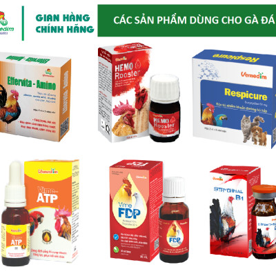 Vemedim Vime FDP drop - Dung dịch uống dùng cho gà đá, gà vườn, bồ câu, vịt nhà để điều tr.ị các nhiễm trùng đường hô hấp, chai 10ml