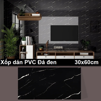 Bộ 10 Tấm Xốp Dán Tường 3D PVC Đá Trắng Ngọc Trai 60x30cm Keo Sẵn Dày 2,5mm Cao Cấp, Sang Trọng 