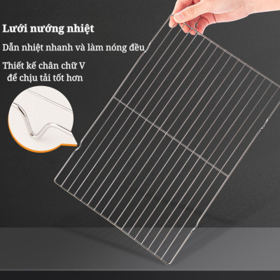 Bếp nướng kèm than, vỉ nướng, Bếp nướng than di động, tiện lợi,ít khói, linh hoạt kèm quà tặng