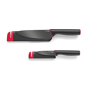 Set 2 dao Joseph Joseph Slice & Sharpen 10146 Black/Red Hàng chính hãng