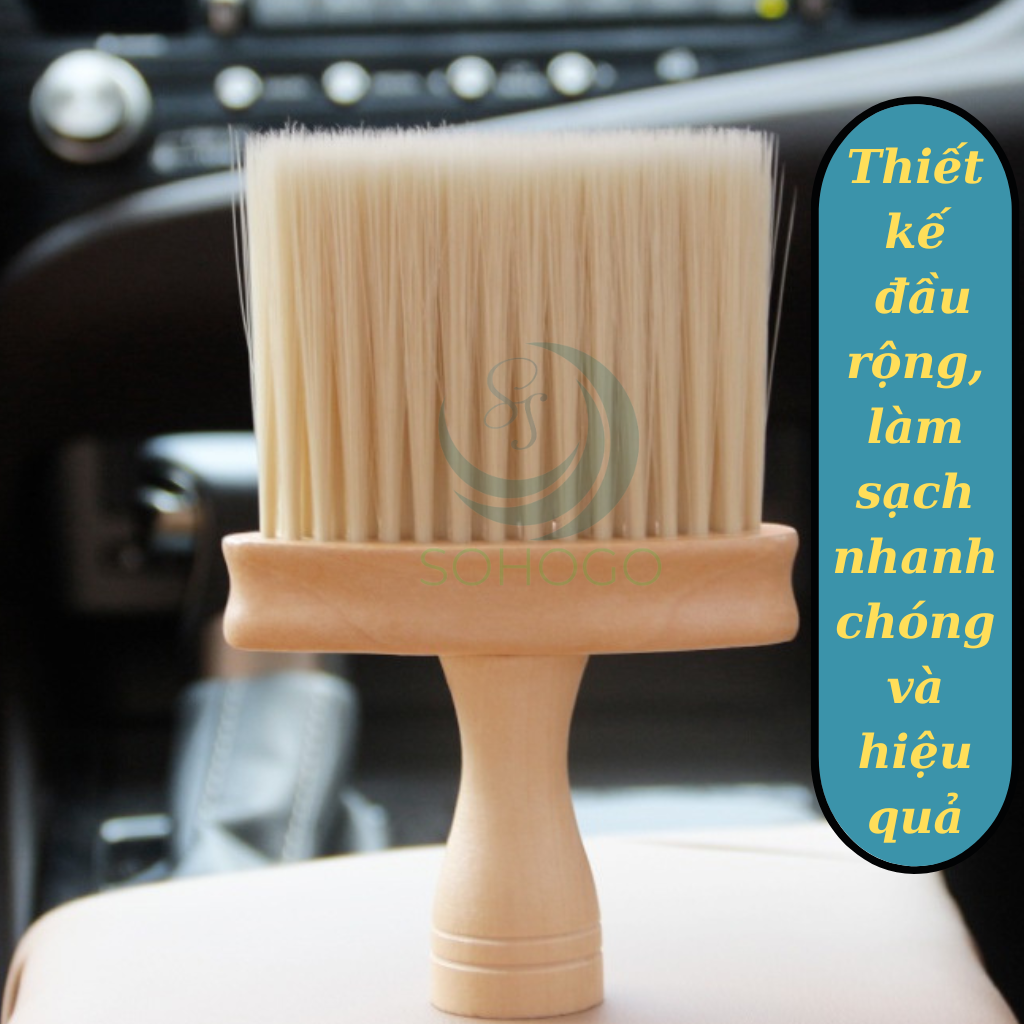 Cọ Gỗ Đa Năng Siêu Mềm -Bàn Chải Vệ Sinh Đa Dụng Cán Gỗ -Cây Cọ Vệ Sinh Góc Khuất & Khe Hẹp -Cọ Phủ Bụi Siêu Mịn Cán Gỗ