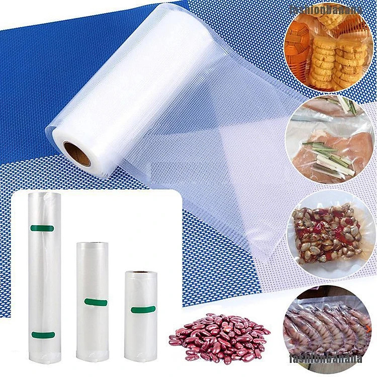Cuộn Túi Hút Chân Không Thực Phẩm Một Mặt Nhám Một Mặt Trơn Dạng Hạt Mịn Phù Hợp Cho Tất Cả Các Dòng Máy Hút Chân Không - Hàng Chính Hãng
