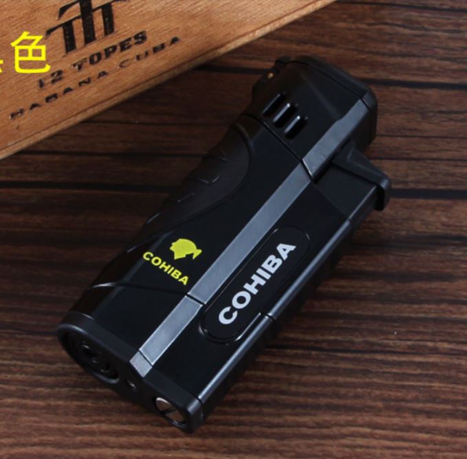 Vỏ Hột Quẹt Bật Lửa Khò 4 Tia H166 Kèm Đục Tiện Lợi Đẹp Độc Lạ - Dùng Gas Cao Cấp