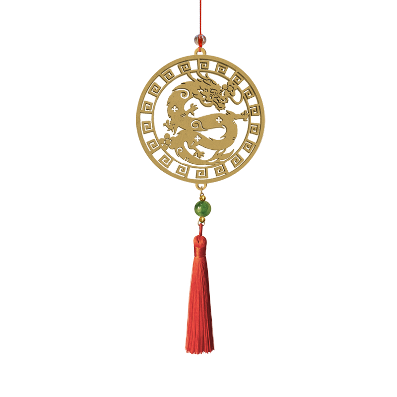 Bộ 12 dây phụ kiện handmade treo Tết trang trí cây mai đào, mix màu vàng đỏ MIX12