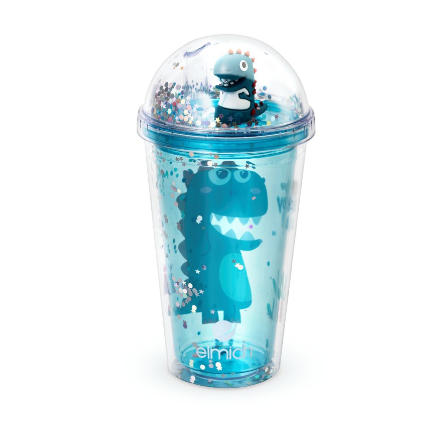 Cốc nhựa 2 lớp hình khủng long Elmich EL8332OL dung tích 480ml