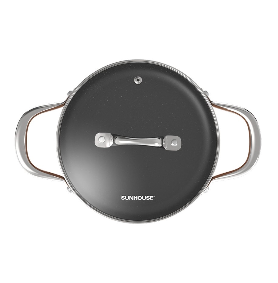 Bộ Nồi Chảo Chống Dính Đáy Từ Sunhouse SHG8081MB - Hàng Chính Hãng