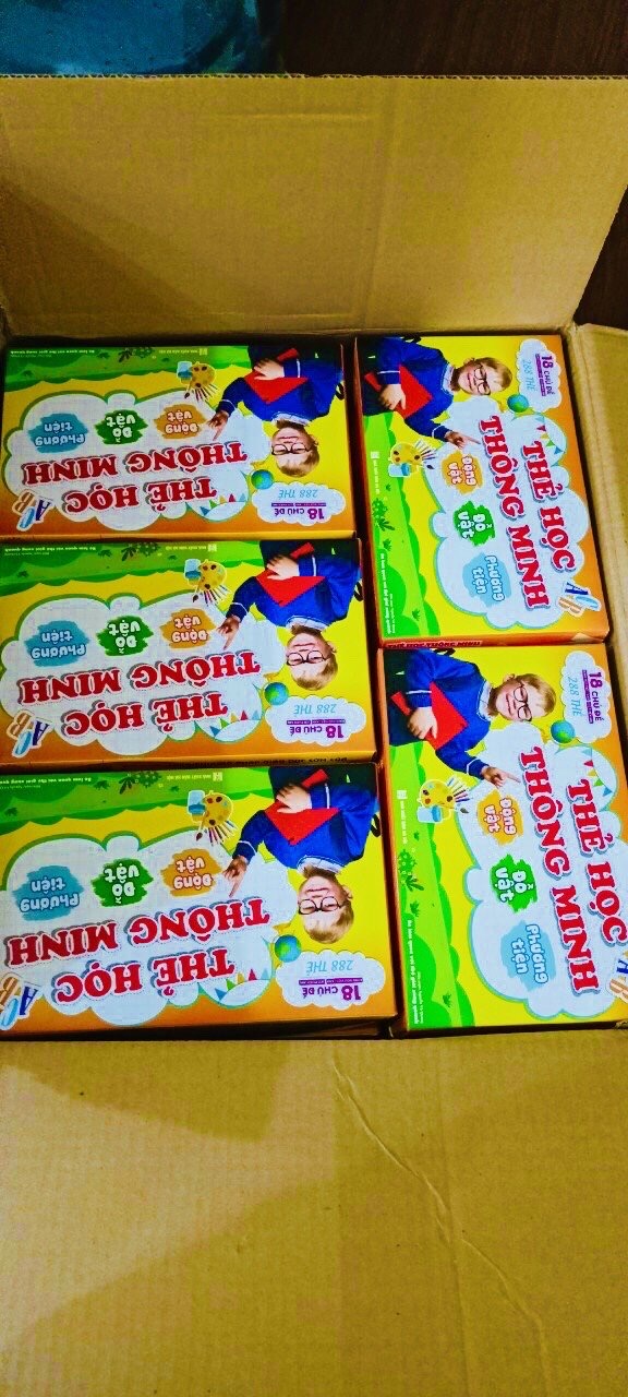 Flash card A5 Khổ B- Thẻ học Thông Minh 18 chủ đề cho bé (Song ngữ Việt Anh)