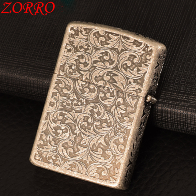 Vỏ Hột Quẹt Bật Lửa Xăng Đá Zorro Z92045B Thiết Kế Đẹp Độc Lạ - Dùng Xăng Bấc Đá Cao Cấp