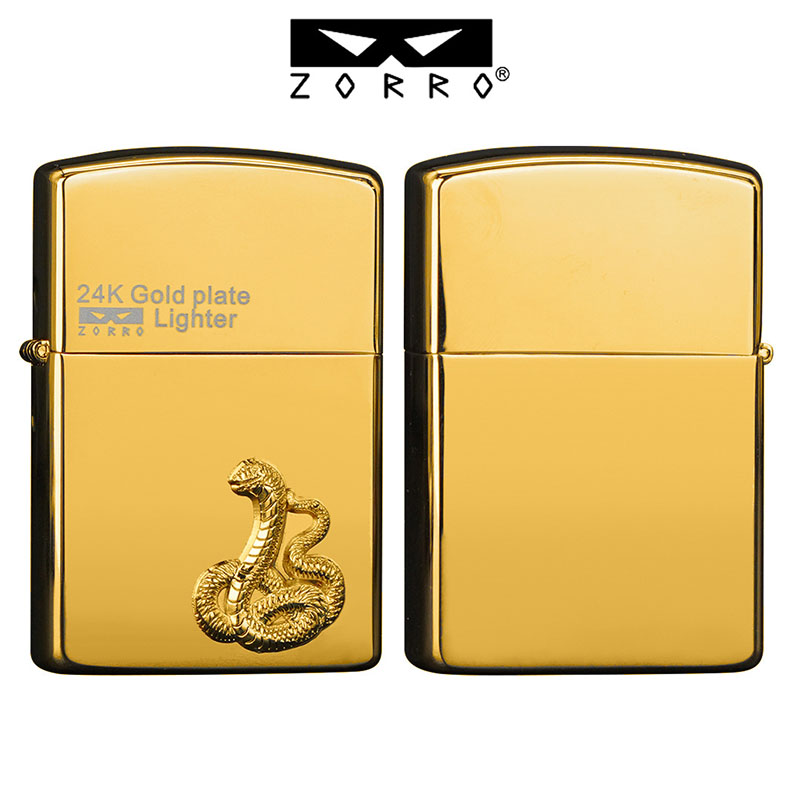 Vỏ Hột Quẹt Bật Lửa Xăng Đá Zorro Z24K Ôp Nổi Họa Tiết 12 Con Giáp Cực Đẹp - Nhiều Hình