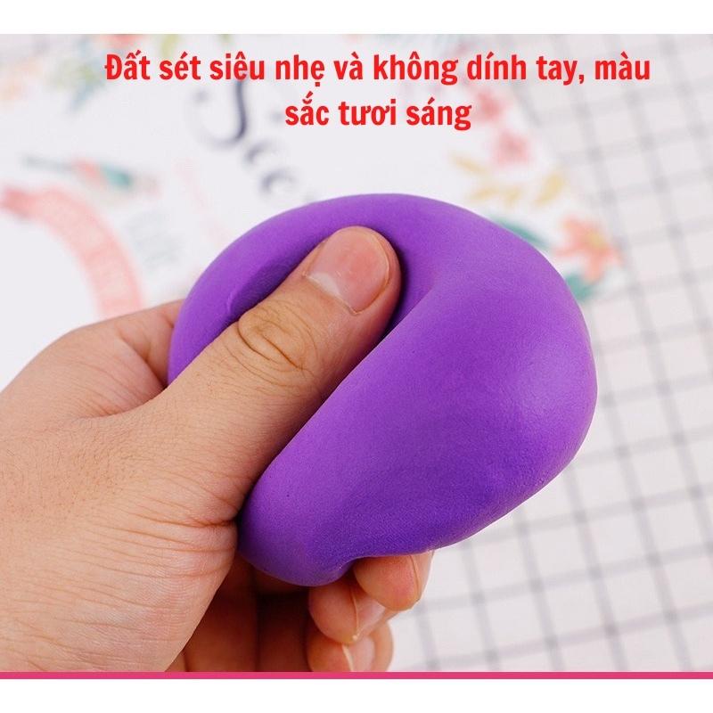 Đất Nặn Nhiều Màu - Chất Liệu An Toàn Đất sét tự khô an toàn Lốc 36 màu cao cấp Softclay nặn hình, làm Butter slime