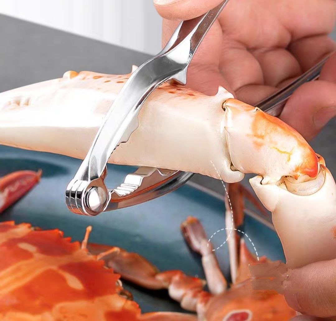 Dụng cụ chuyên dùng ăn hải sản kẹp càng cua, ghẹ,tôm hùm kẹp các loại hạt trái cây cứng, dụng cụ hỗ trợ đa năng bằng thép không gỉ