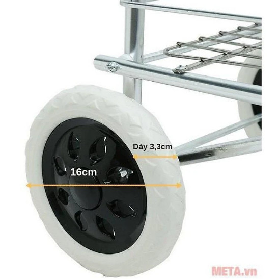 Xe kéo đi chợ đa năng cỡ trung cao 80cm màu ngẫu nhiên