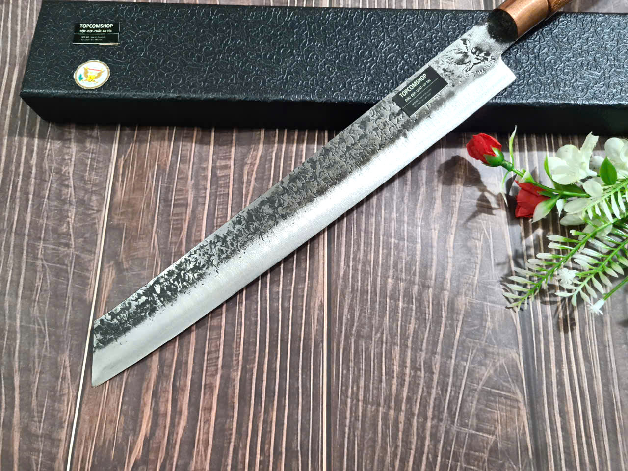 DAO BẾP NHÍP PHÚC SEN SASHIMI MẶT HOA VĂN MÃ HB1 N4