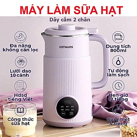 Májy Làm Sữa Hạt Đa Năng 600W, Nấu Súp, Cháo, Ngũ Cốc Siêu Mịn, Hẹn Giờ Thông Minh , đèn trang trí