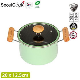 Seoulcook Luxury –Nồi/ Chảo đáy từ cao cấp Hàn Quốc, chống dính vân đá an toàn cho sức khỏe, dùng được tất cả các loại bếp/ Induction – Hàng chính hãng