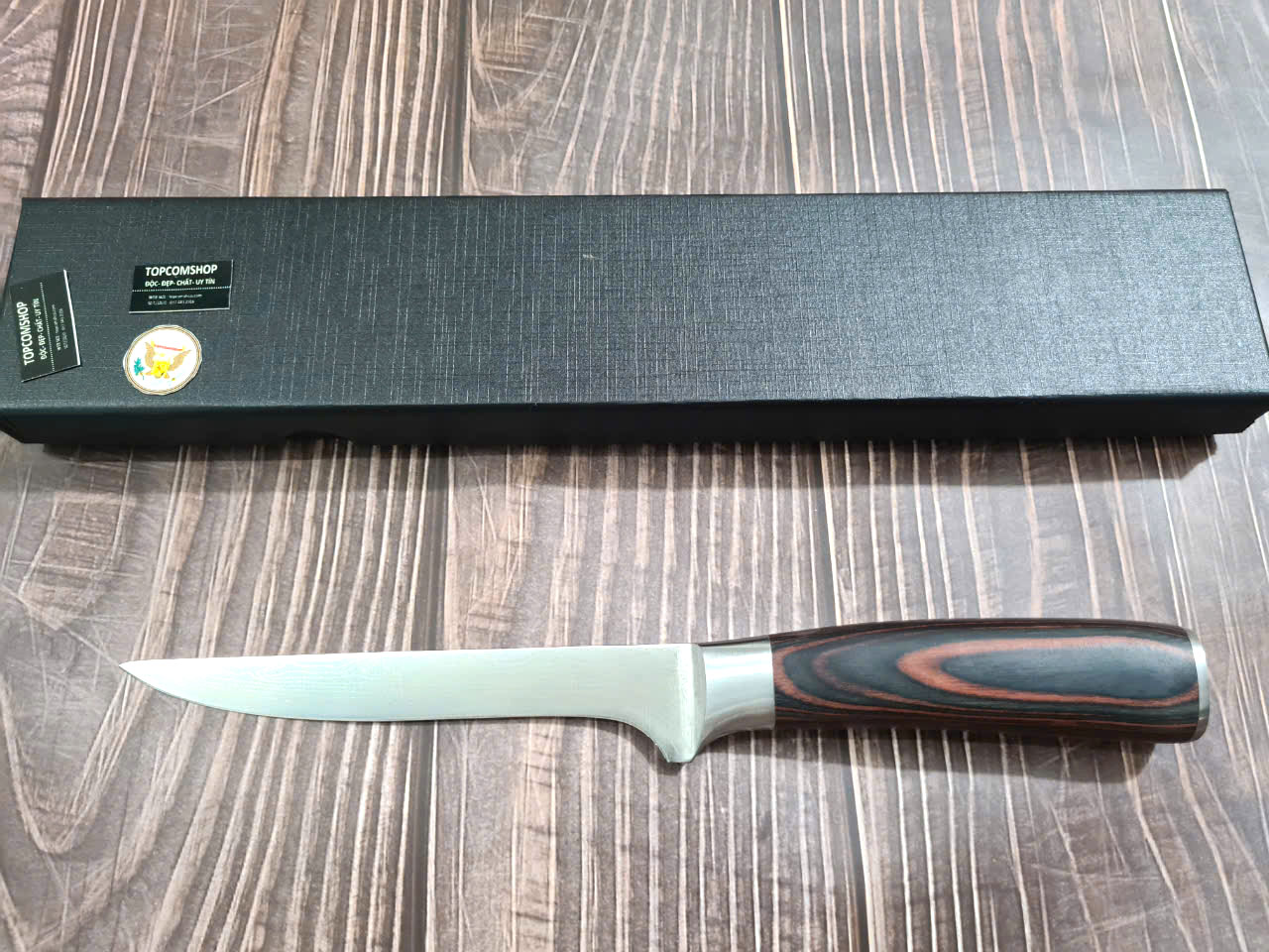 DAO - DAO BẾP NHẬT BẢN CLASSIC BONINGTHÉP DAMASCUS MÃ A4 DT120 nt topcomshop vn