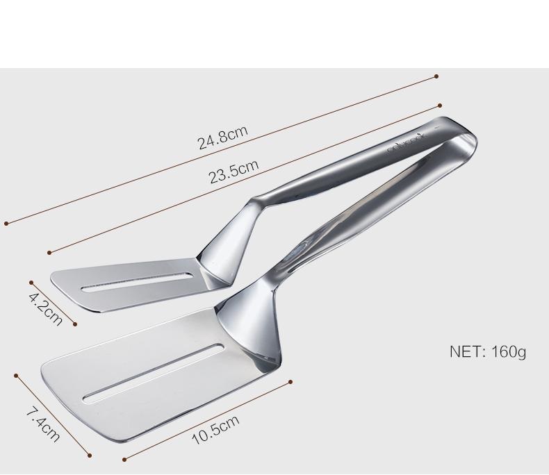 Kẹp Gắp lật thức ăn đồ nướng đồ chiên thịt cá Inox - dài 25cm
