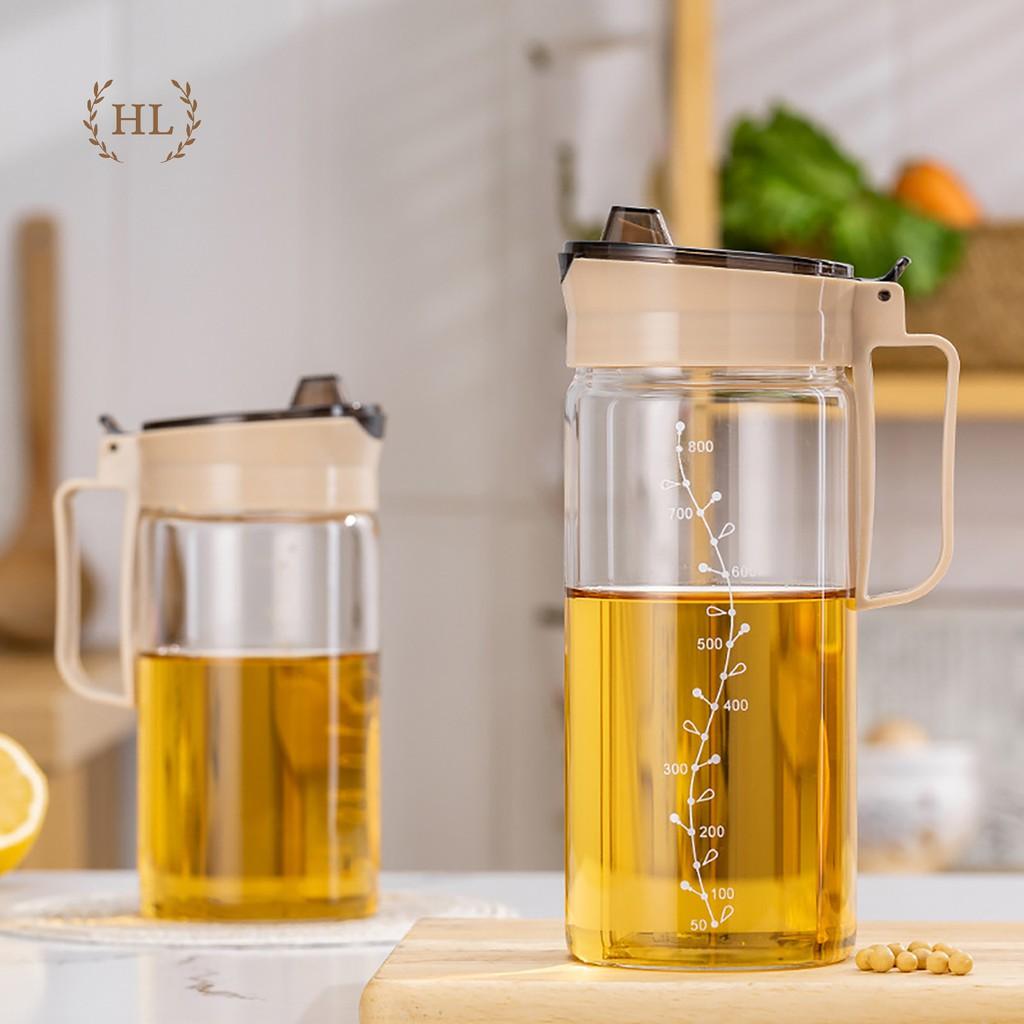Bình Dầu Thuỷ Tinh 600ml - 800ml (Chính hãng Qinar) | HŨ THỦY TINH NẮP KÍN RÓT DẦU ĂN - GIA VỊ - NƯỚC CHẤM TIỆN DỤNG