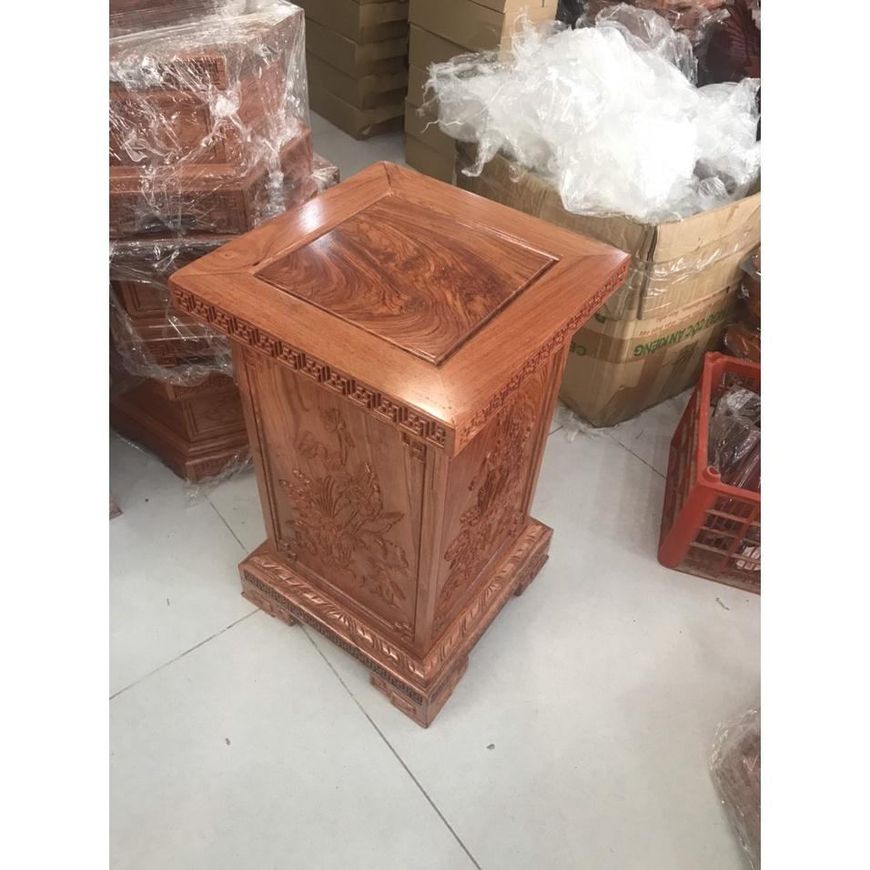 Đôn vuông kê tượng gỗ hương , kê tượng,kê cao đỉnh đồng , kê đồ phong thuỷ , kê loa, đôn gỗ mặt 25cm cao 50cm