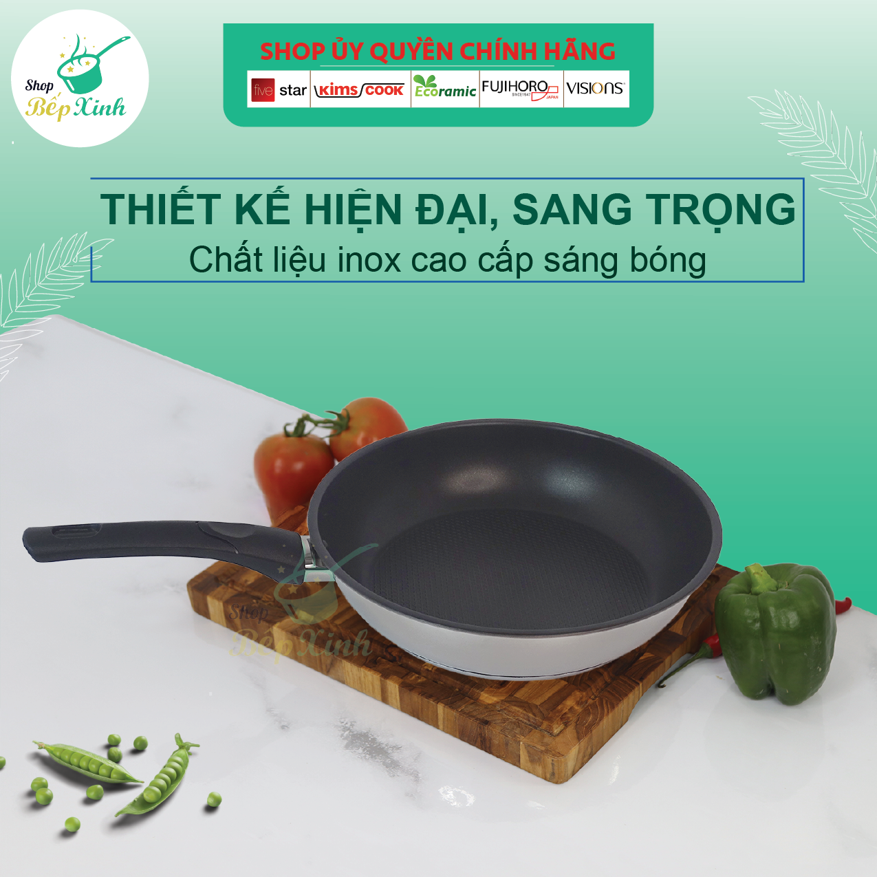 Chảo chống dính 3 đáy inox 430 Fivestar Standard bếp từ tặng 5 muỗng (20cm)