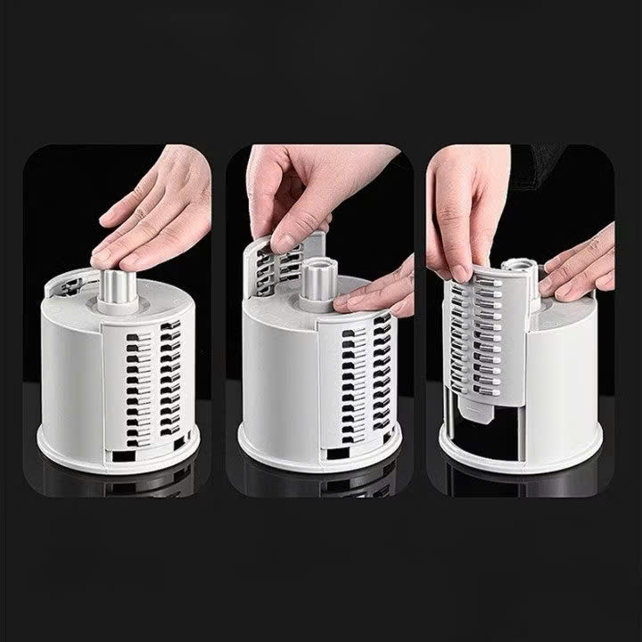 Máy Bào Sợi Thái Lát Rau Củ Xoay Tay, Kèm 6 Lưỡi Dao Cắt 4IN1, Dụng Cụ Thái Lát Rau Củ Quả Đa Năng- HÀNG CHÍNH HÃNG MINIIN