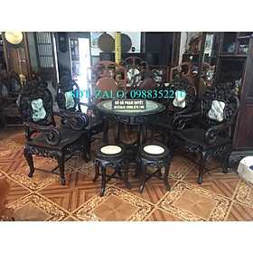 Bộ ghế trúc dưa gỗ gụ